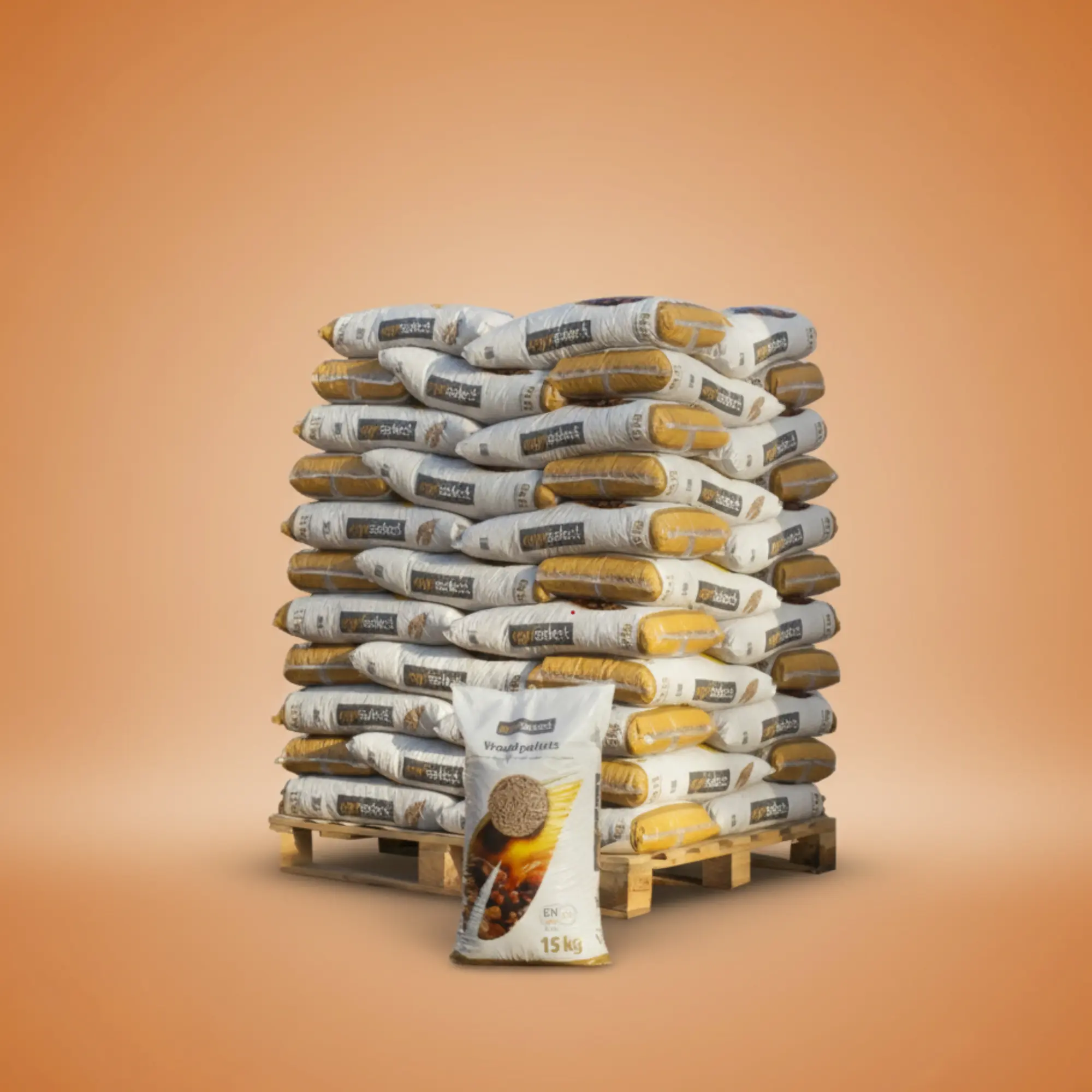 Witte Houtpellets 6mm – 36 zakken van 15KG – EN Plus A1 gecertificeerd – Premium kwaliteit voor pelletkachels